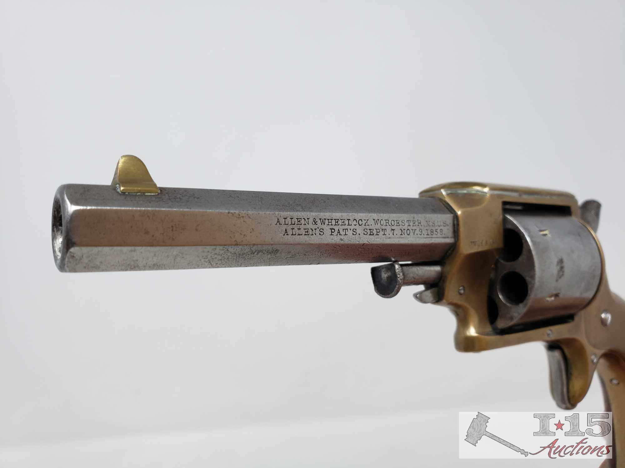 Allen & Wheelock Side Hammer .32 short Revolver