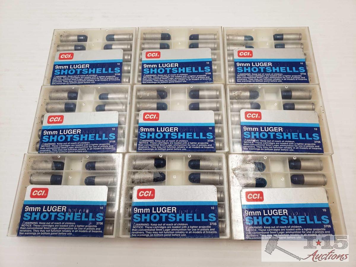 Approx 90 rounds of 9mm shotshells