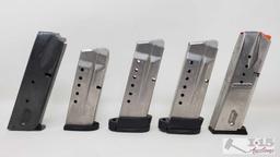 5 Smith & Wesson .9mm 10 Round Capacity Magazines