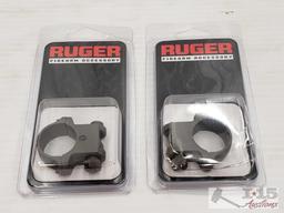 2 Brand New Ruger Firearm Clam Shell Scope Ring