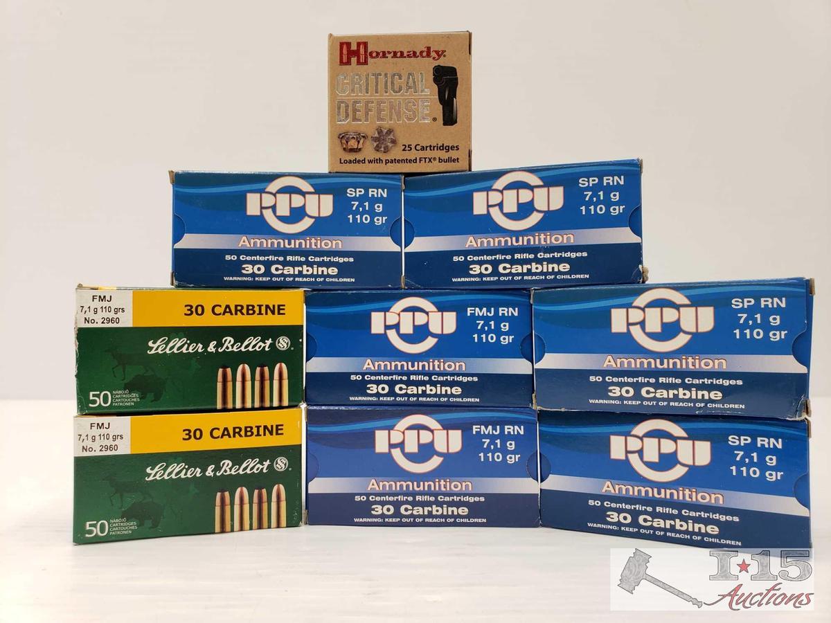Approx 425 Rounds of 30 CARBINE
