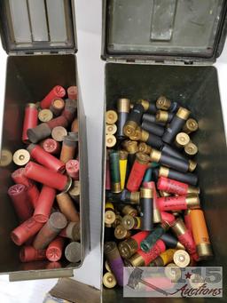 Two Ammo Cans with 12ga, 16ga, 28g and 410ga
