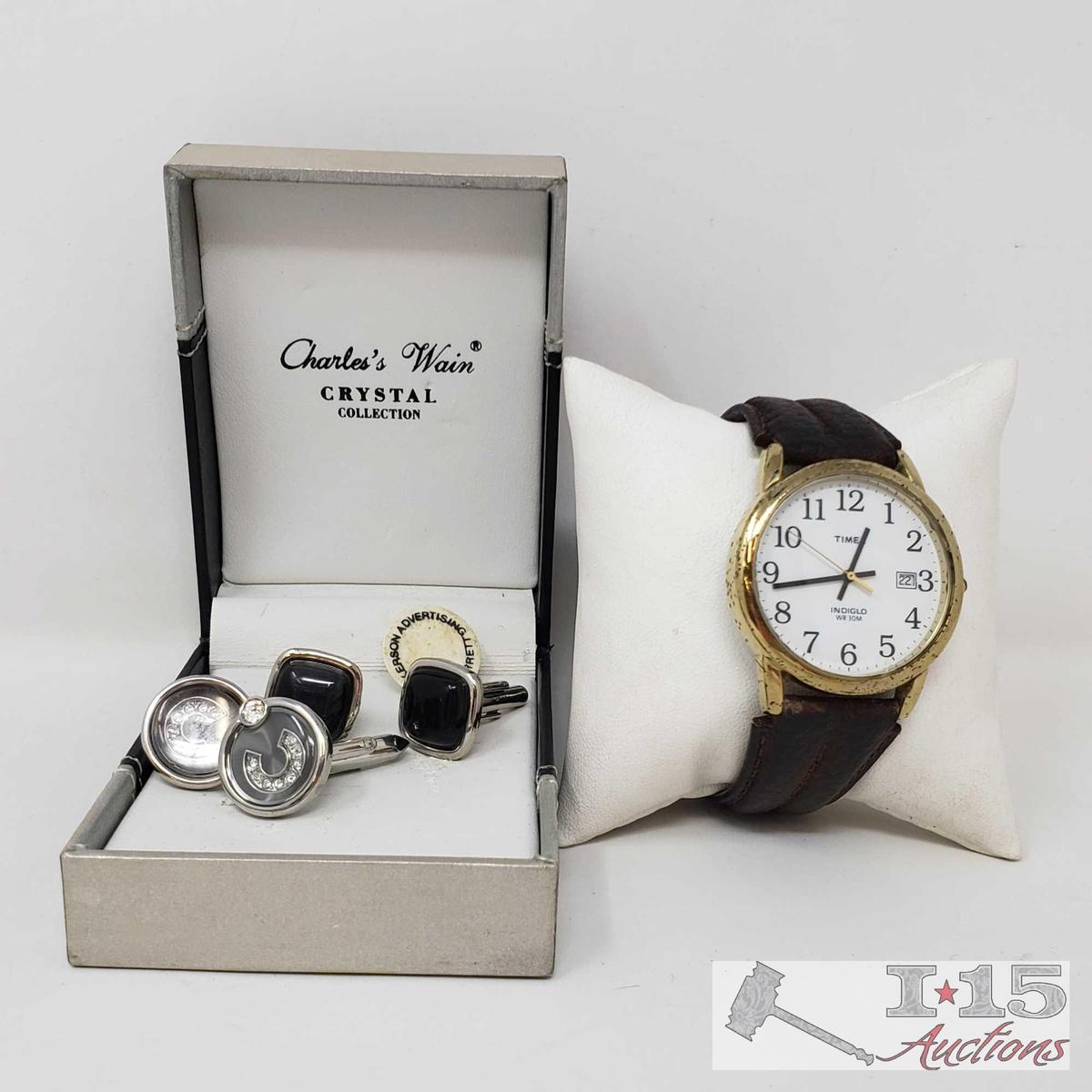 Watch, and Cuff Links