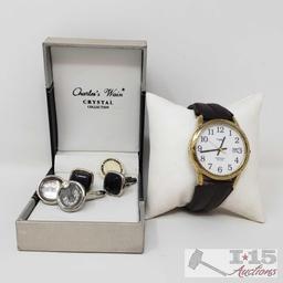 Watch, and Cuff Links