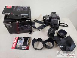 Lumix G DMC-G7K 4K Digital Camera and 3 Lenses