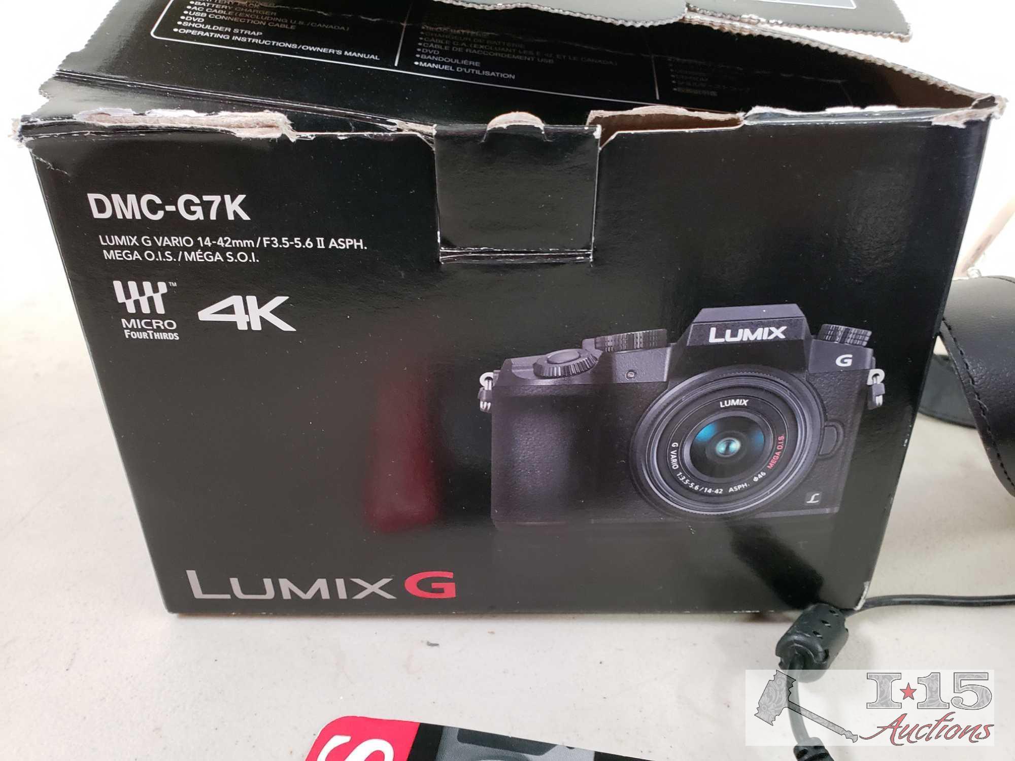 Lumix G DMC-G7K 4K Digital Camera and 3 Lenses