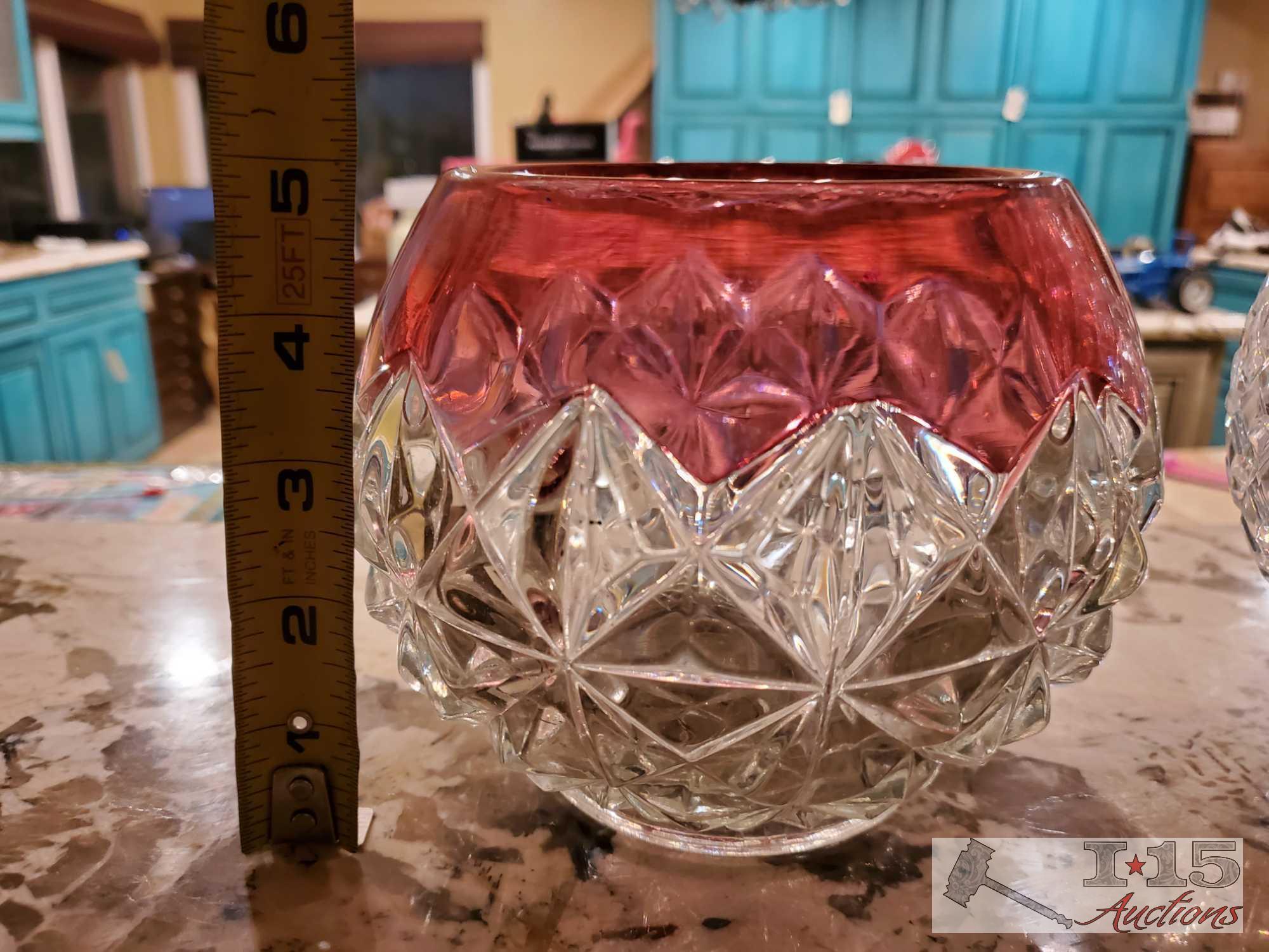 2 Crystal Vases