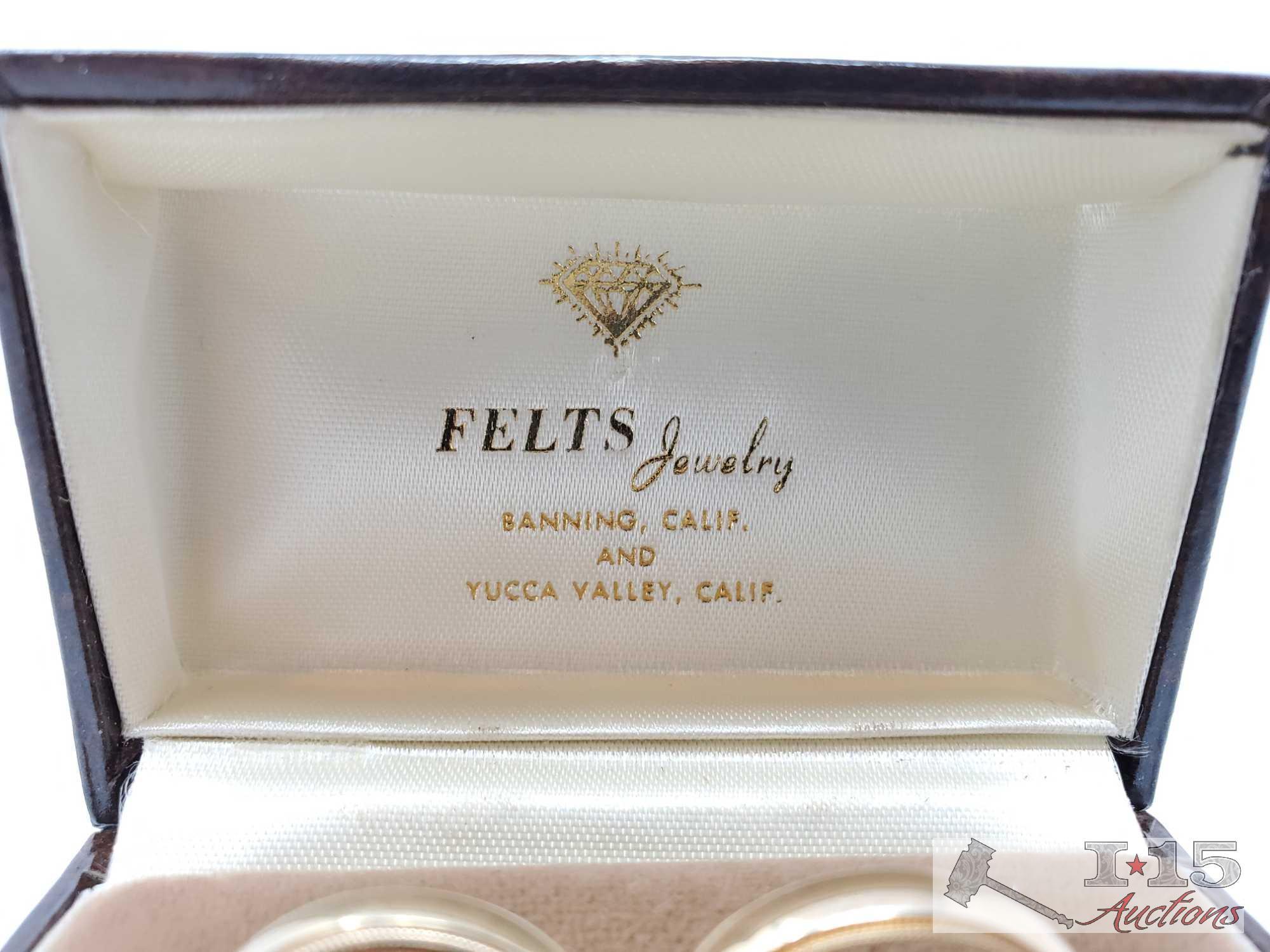 14k His and Hers Gold Bands 9.2g w/ Box