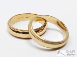 14k His and Hers Gold Bands 9.2g w/ Box