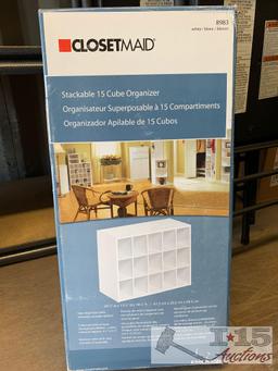 New in Box Closet Maid Stackable 15 Cube Organizer