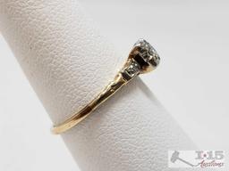 14k Gold Diamond Ring, 1.4g