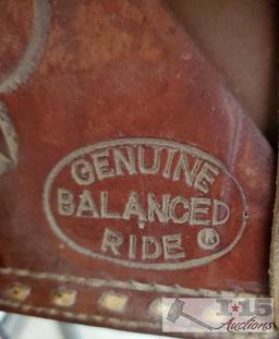 Fallis Saddlery Monte Foreman Balanced Ride Buck Stitched Saddle w/ Matching Breast Collar