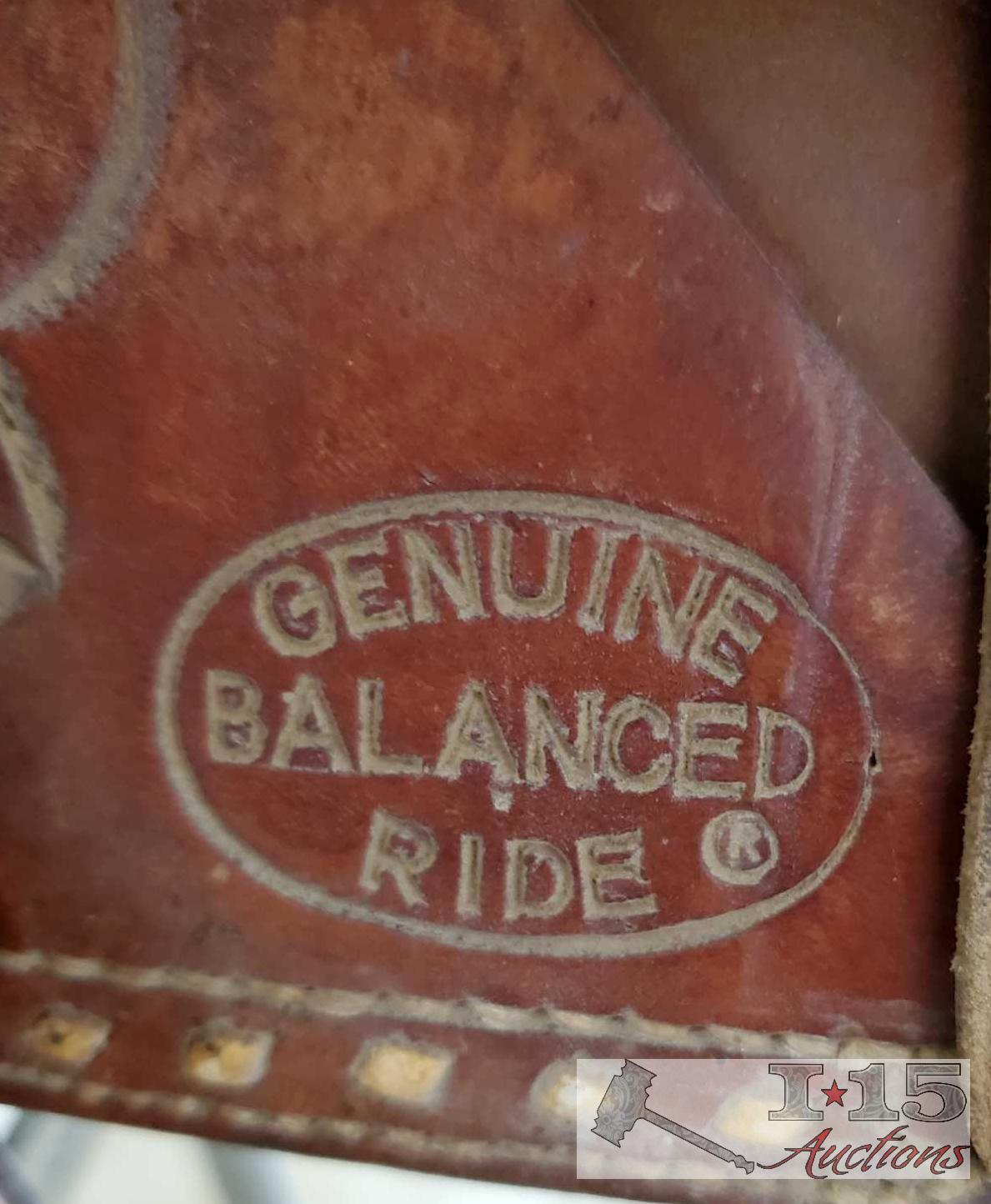 Fallis Saddlery Monte Foreman Balanced Ride Buck Stitched Saddle w/ Matching Breast Collar