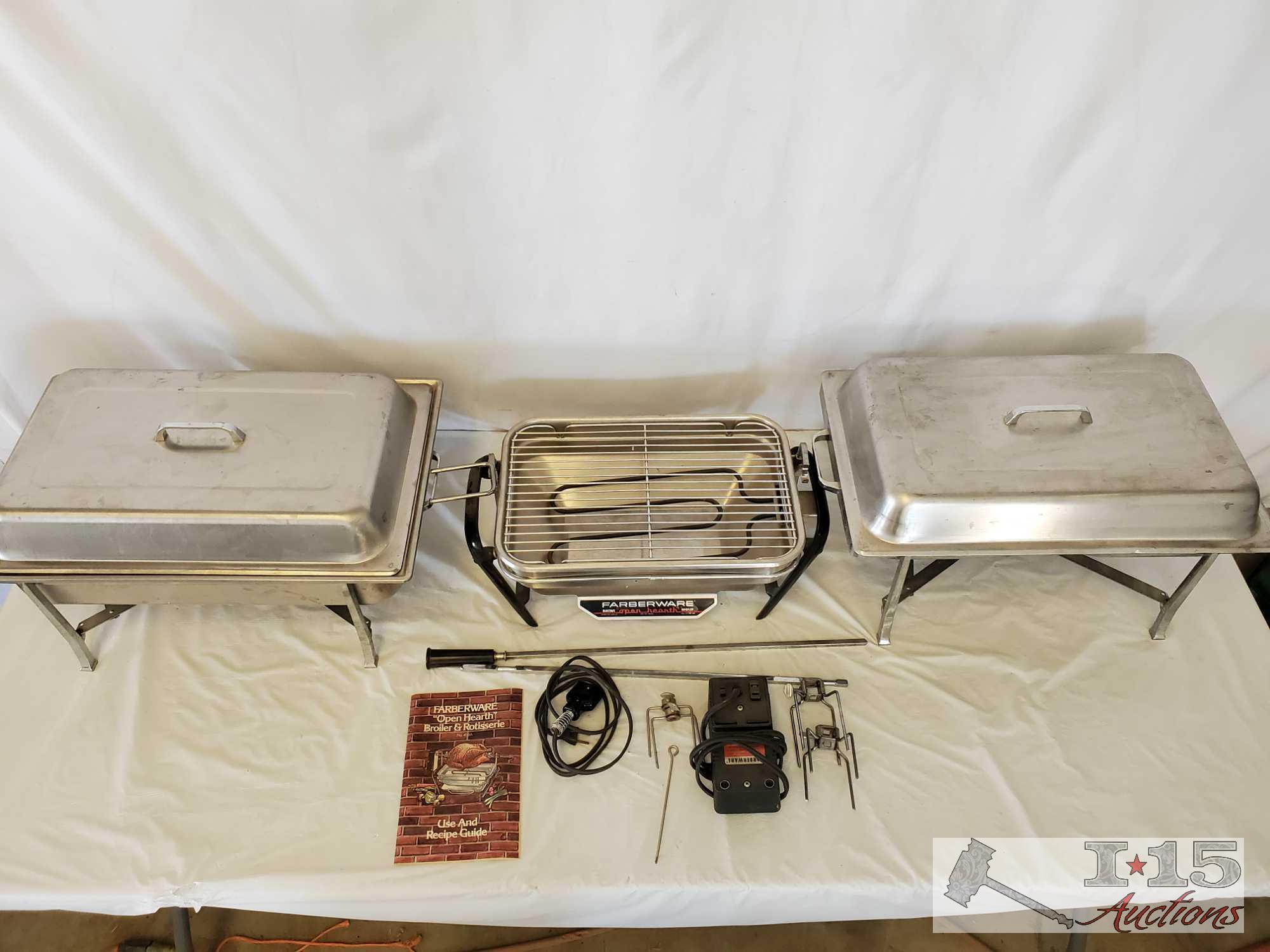 Warming Trays and Fabreware Open Hearth Broiler and Rotisserie