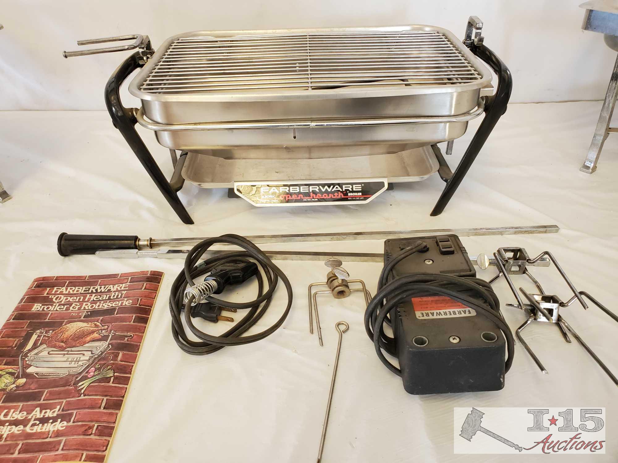 Warming Trays and Fabreware Open Hearth Broiler and Rotisserie
