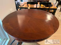 Wooden Table And 2 Metal Chairs