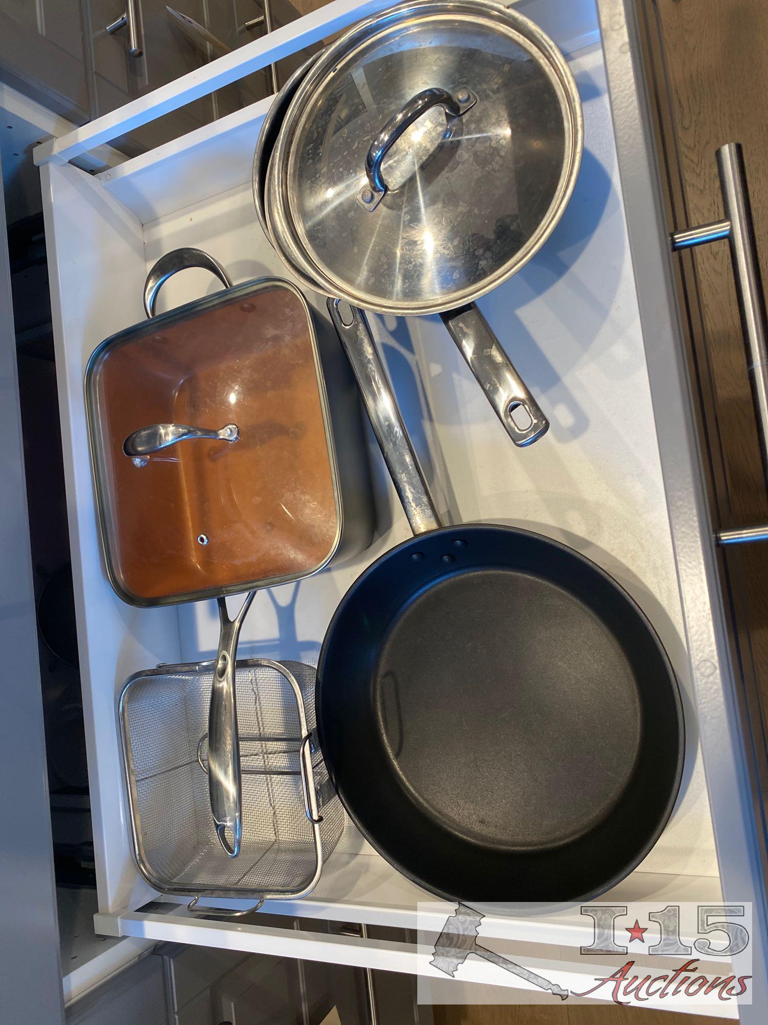 Cookware, Dishes, cutlery, Bottle Openers, wooden Serving Trays, Tea Set, Pyrex and More