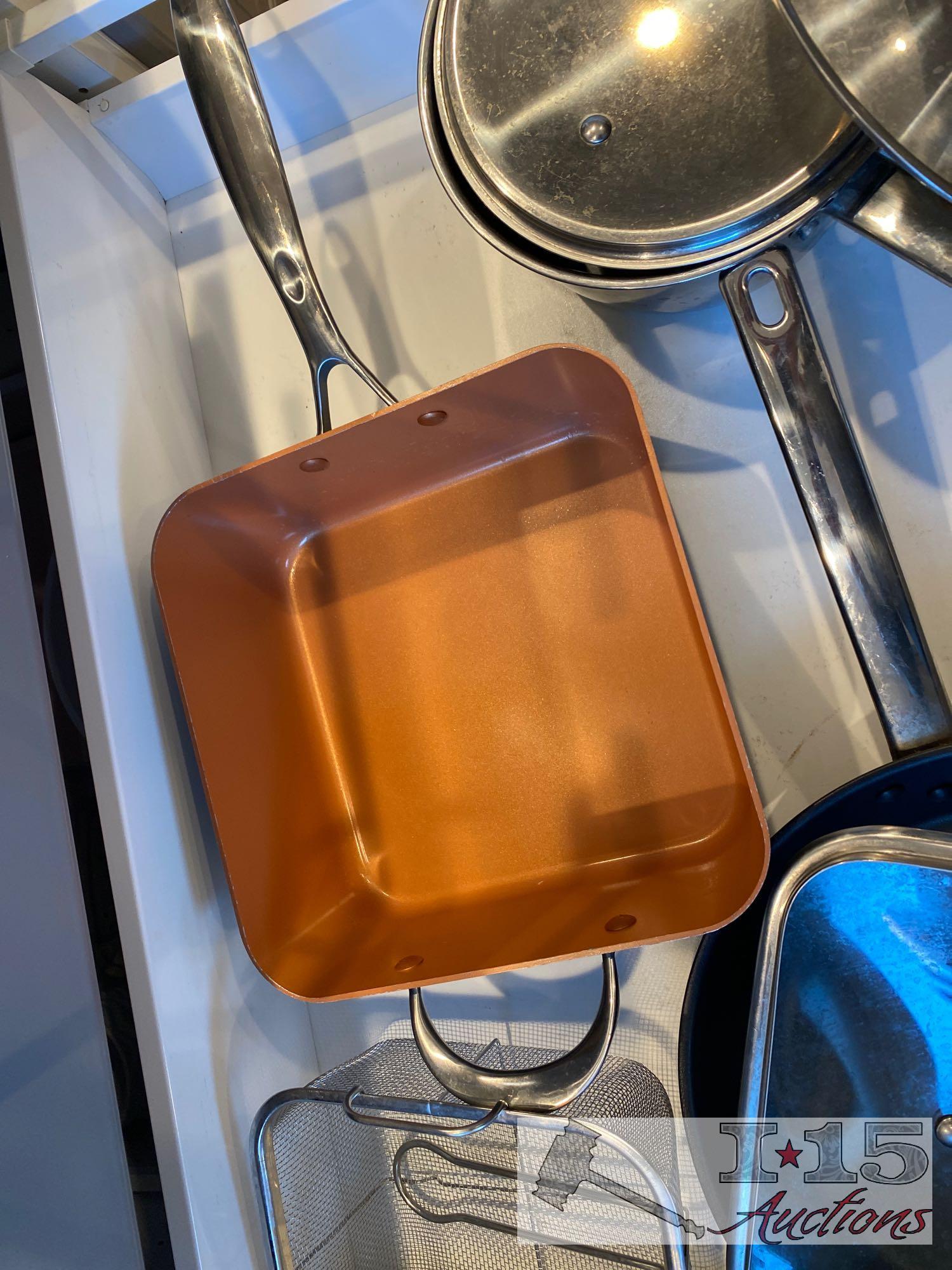 Cookware, Dishes, cutlery, Bottle Openers, wooden Serving Trays, Tea Set, Pyrex and More