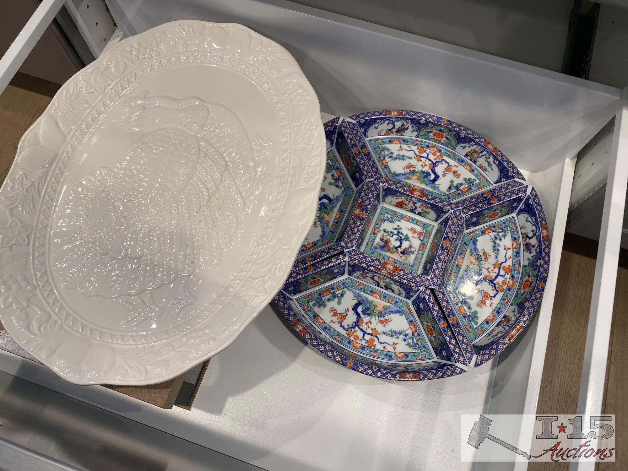 Cookware, Dishes, cutlery, Bottle Openers, wooden Serving Trays, Tea Set, Pyrex and More