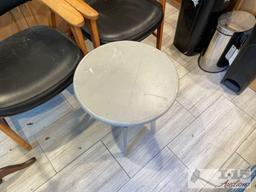 2 Chairs, Table, Clothes Drying Rack