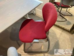 Desk With 2 Chairs And Office Chair Mat
