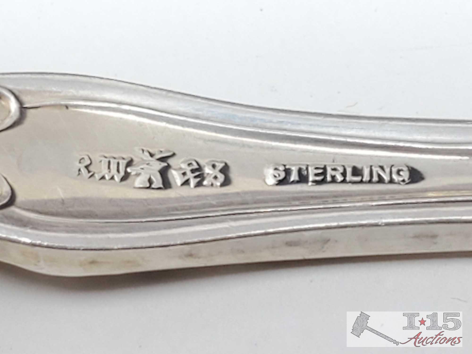 Naken's Silverware Chest With Wallace Sterling Silverware And Sterling Silver Dish- 2,715.4g