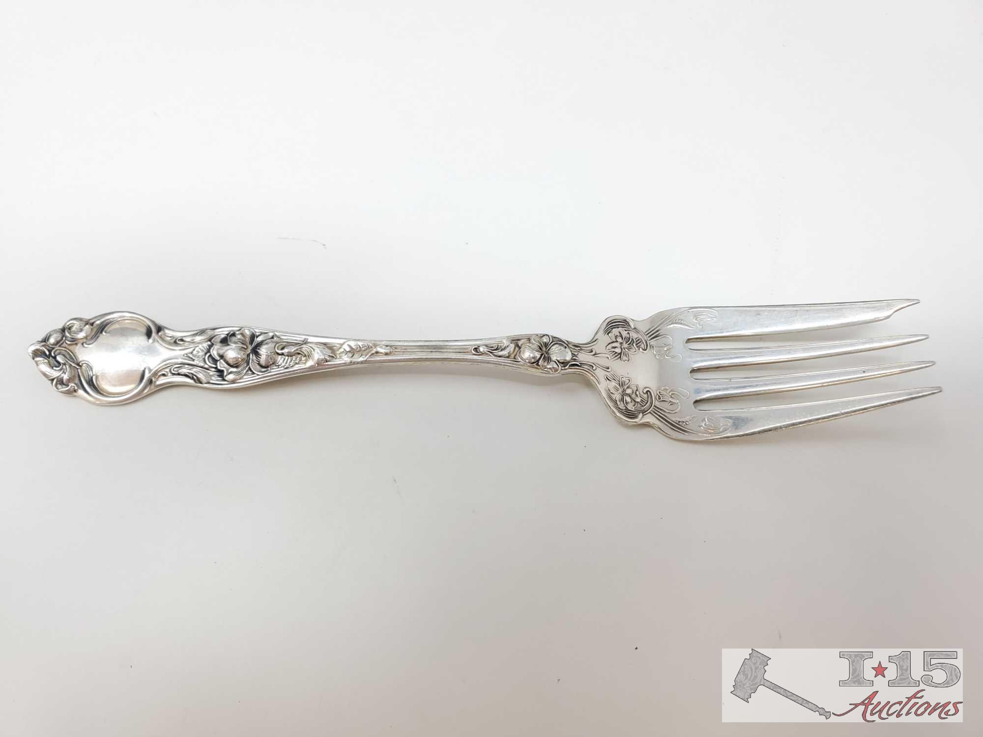 Naken's Silverware Chest With Wallace Sterling Silverware And Sterling Silver Dish- 2,715.4g