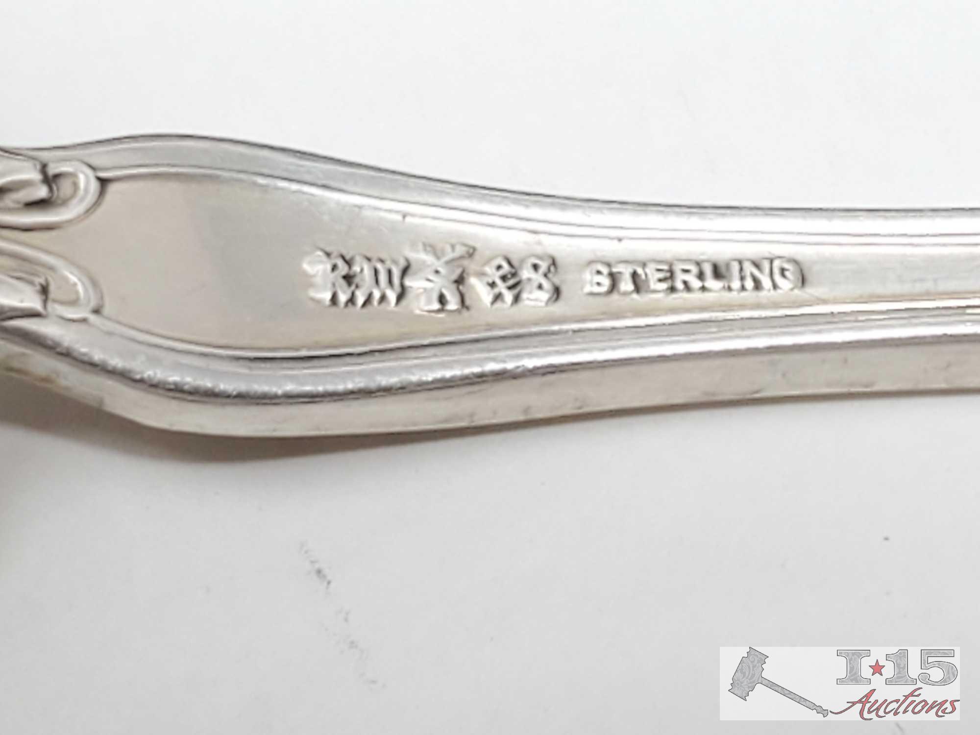 Naken's Silverware Chest With Wallace Sterling Silverware And Sterling Silver Dish- 2,715.4g