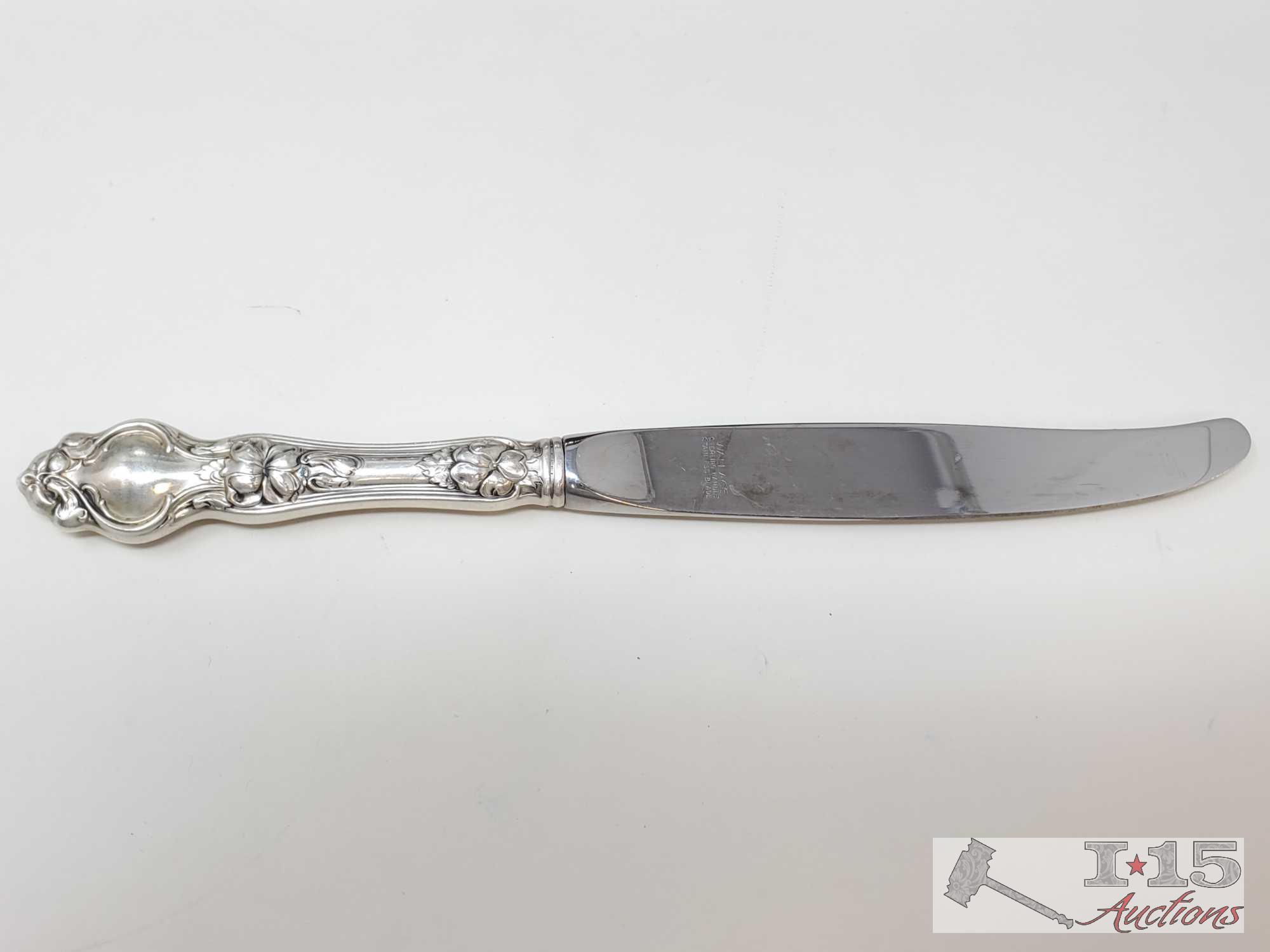 Naken's Silverware Chest With Wallace Sterling Silverware And Sterling Silver Dish- 2,715.4g
