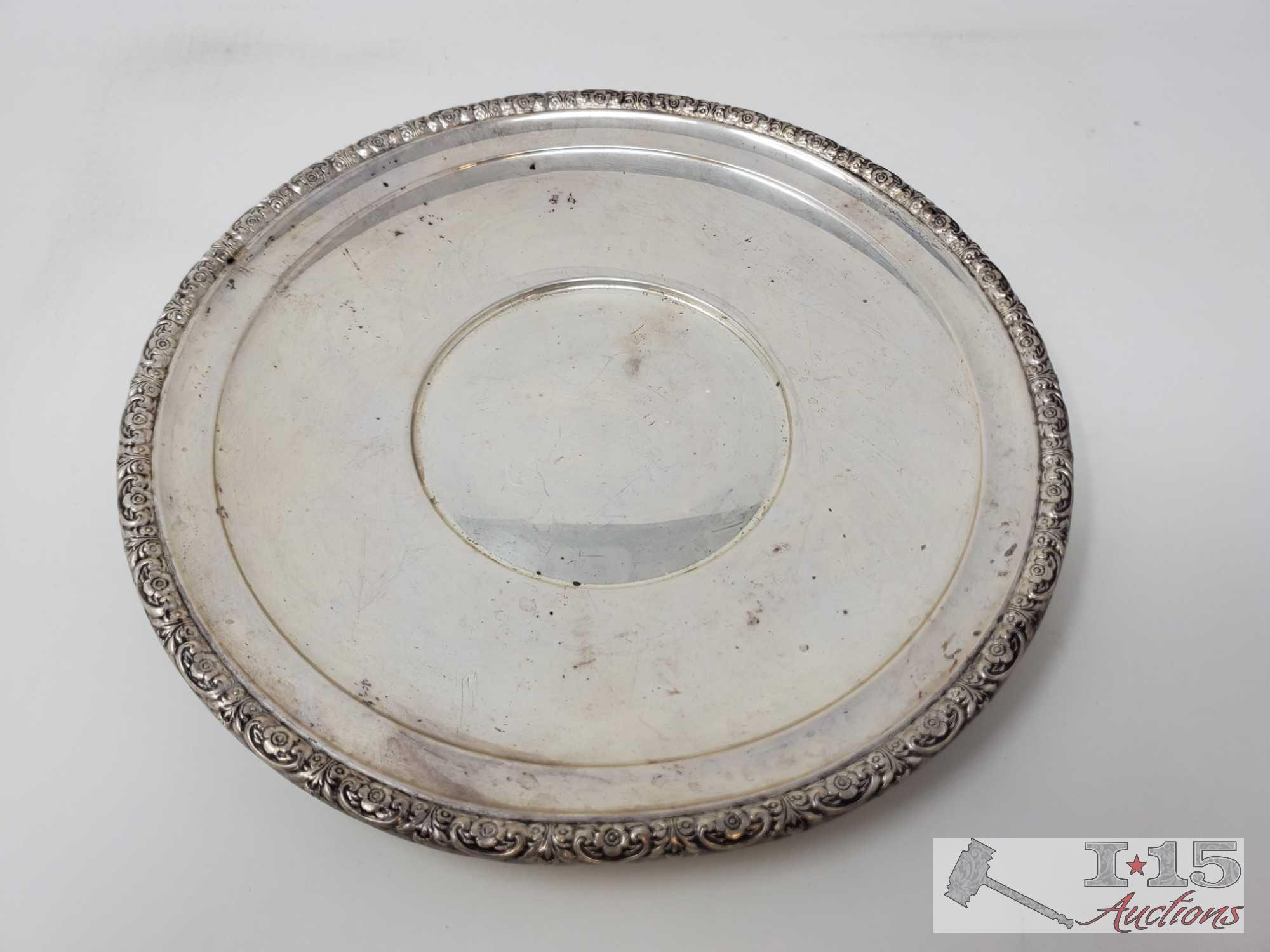 Naken's Silverware Chest With Wallace Sterling Silverware And Sterling Silver Dish- 2,715.4g