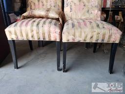 Two Cloth Chairs And Pillow