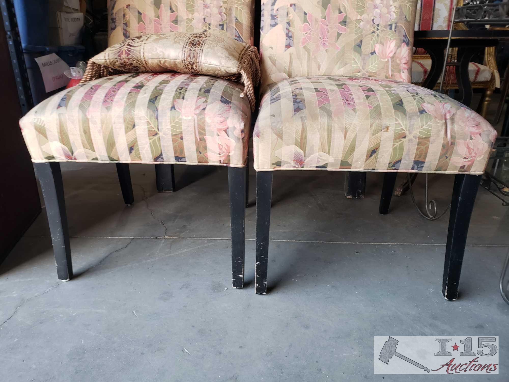 Two Cloth Chairs And Pillow