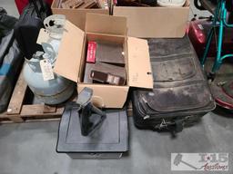 2 Propane Tanks, Suit Case, And More