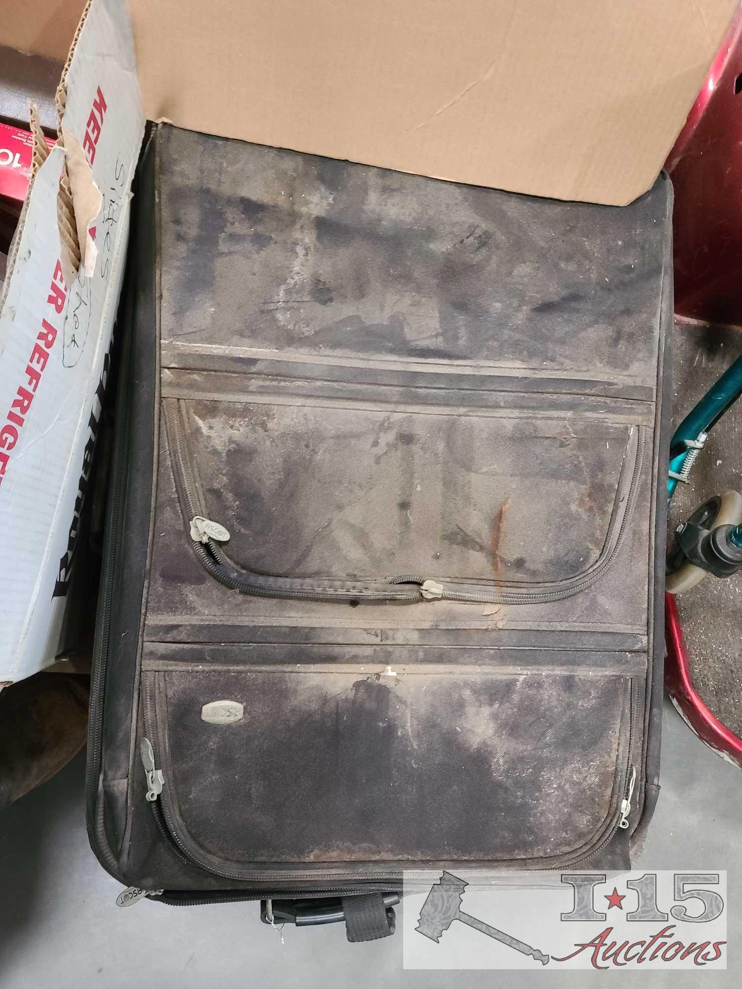 2 Propane Tanks, Suit Case, And More