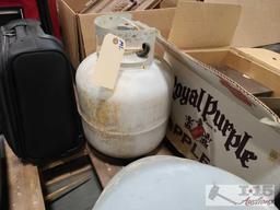 2 Propane Tanks, Suit Case, And More