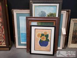 6 Pieces Of Framed Art