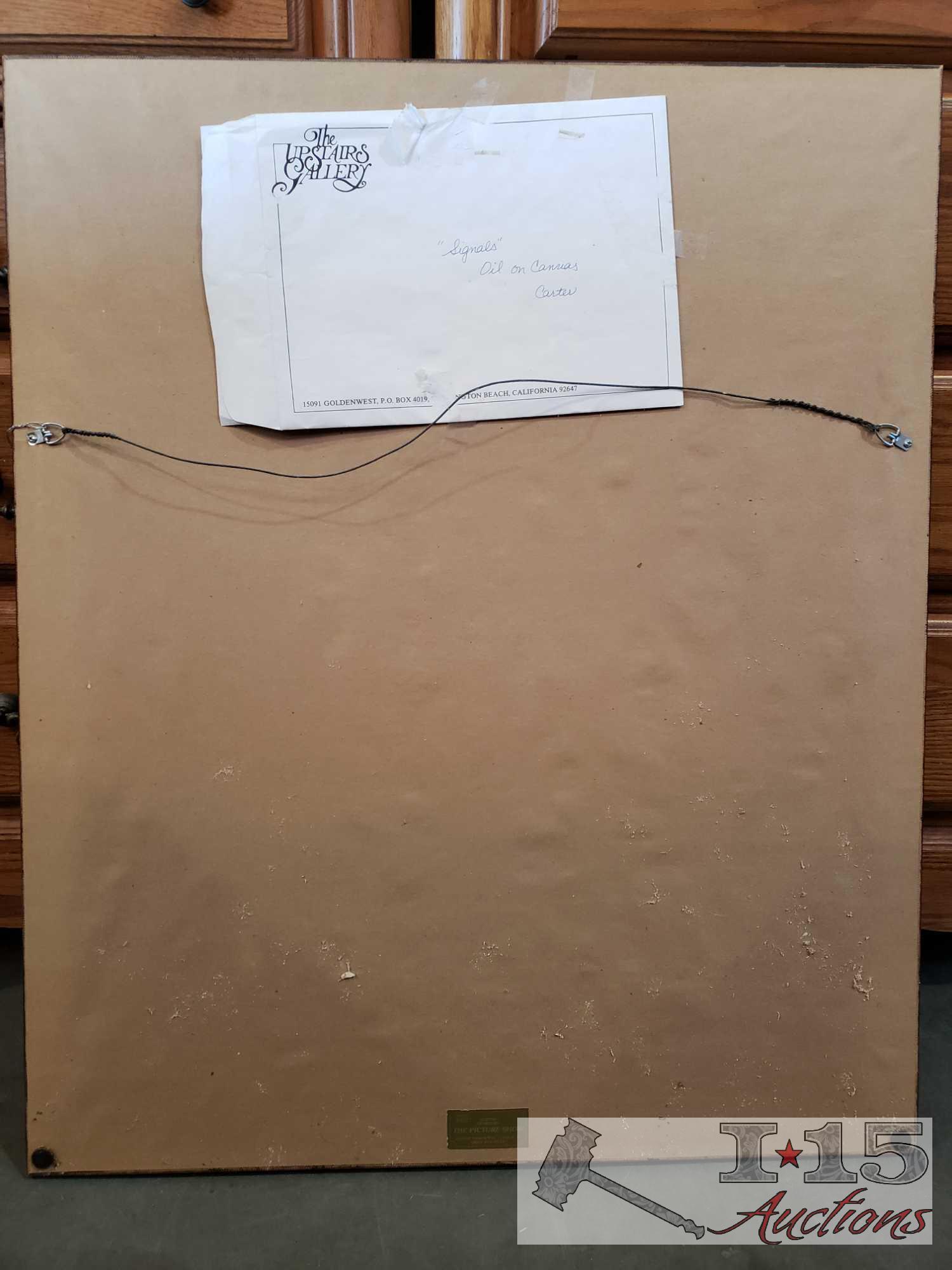 Oil Painting "Signals" by James Carter, Framed with Certificate of Authenticity