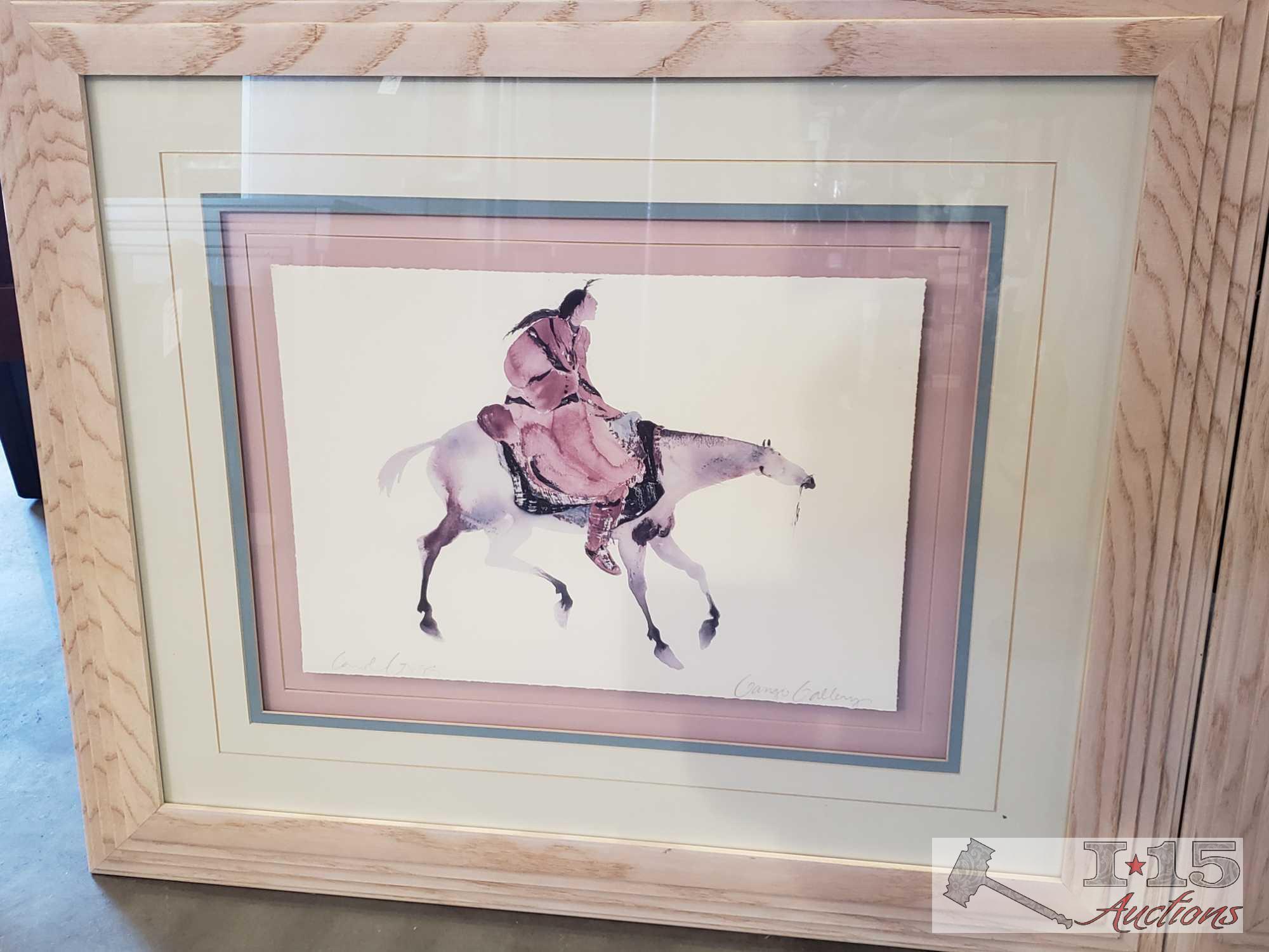2 Framed Carol Grigg Lithographs