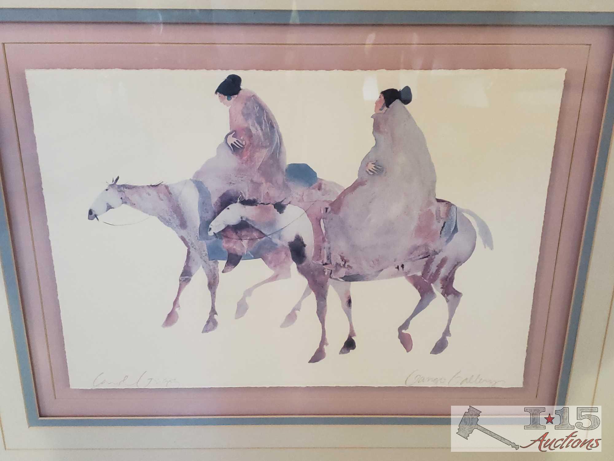 2 Framed Carol Grigg Lithographs