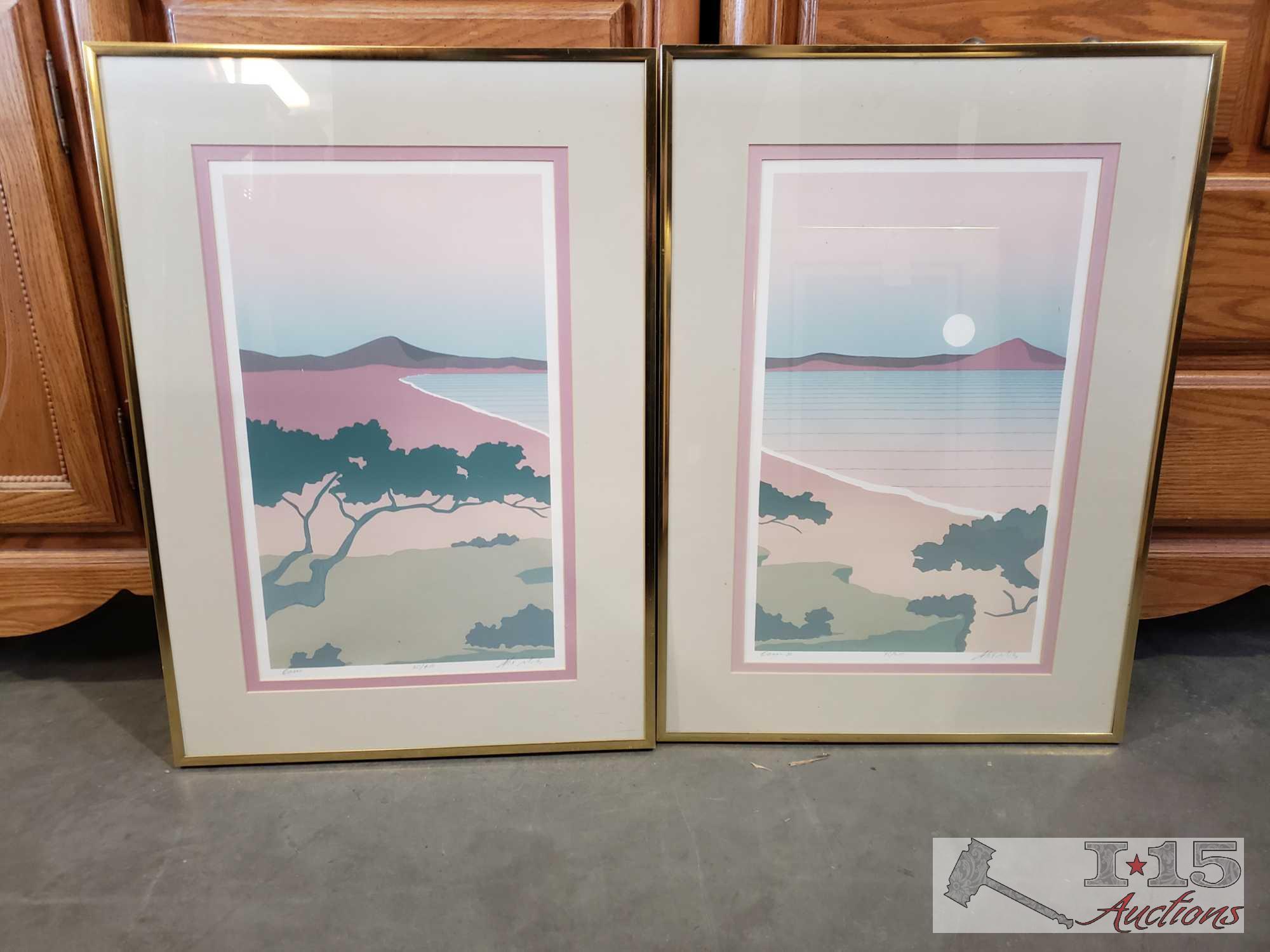 3 Framed Lithographs/Etching