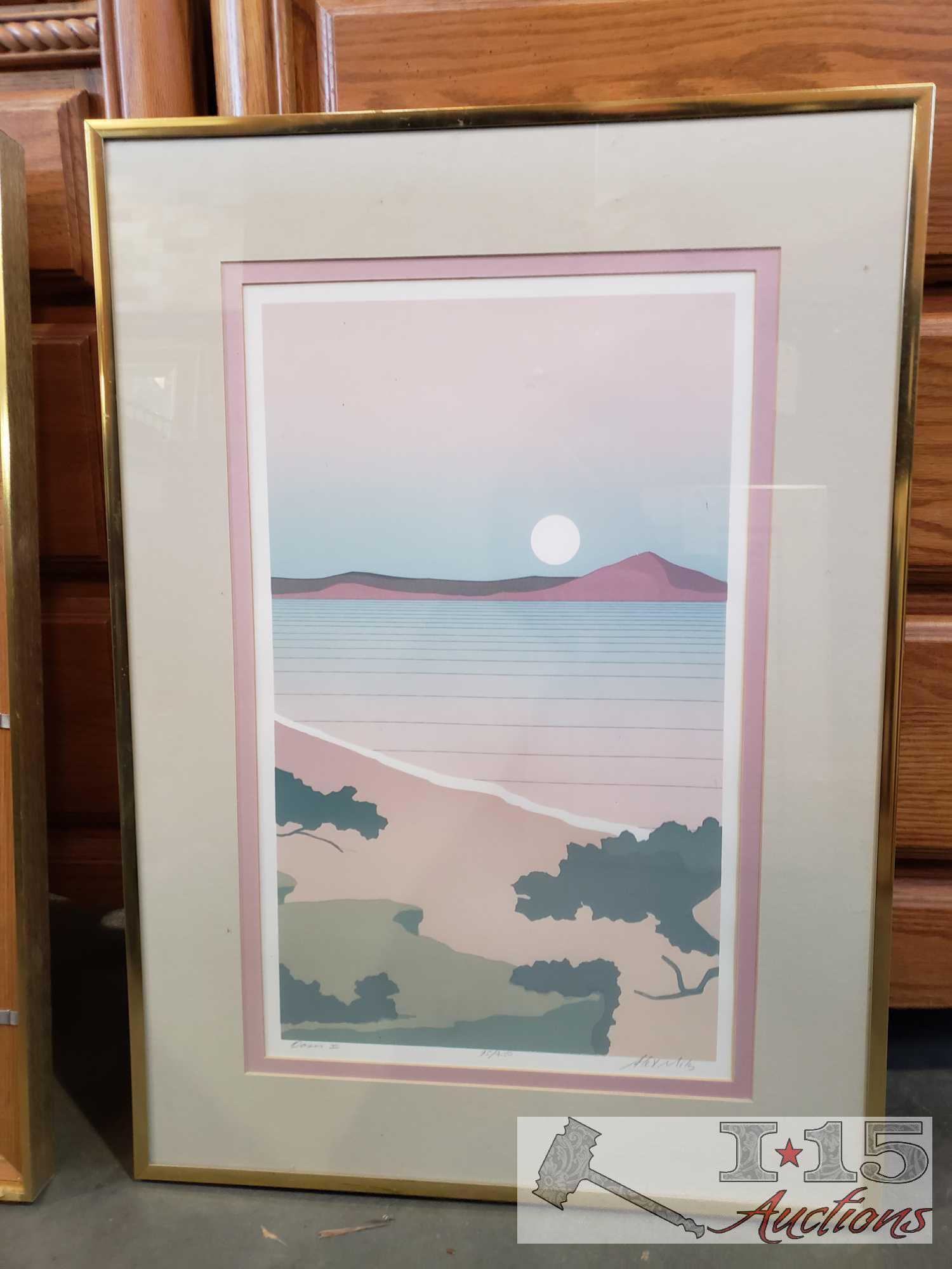 3 Framed Lithographs/Etching
