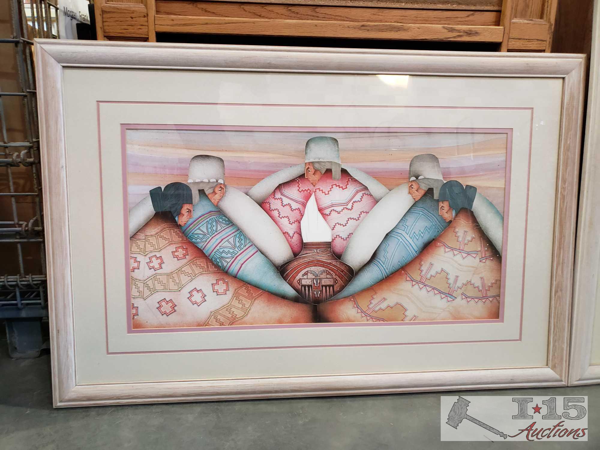 2 Framed Amado Maurilio Pena Jr Prints