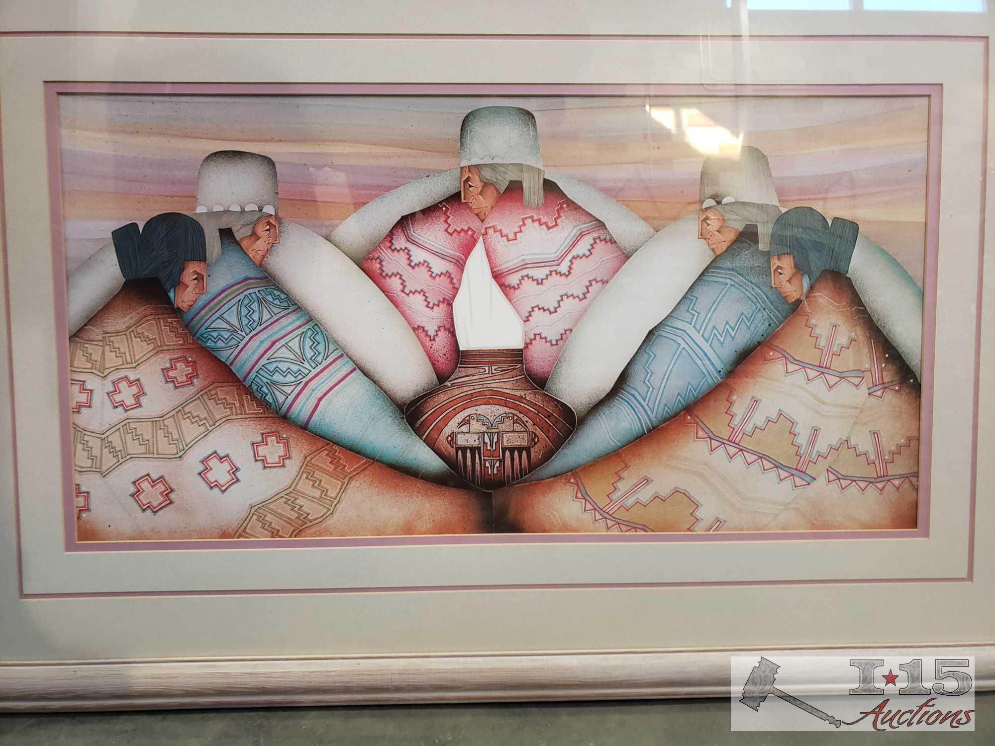 2 Framed Amado Maurilio Pena Jr Prints