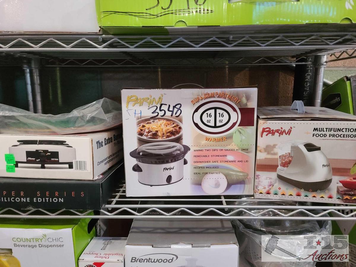 Food Processor. Dual Compartment Warmer.