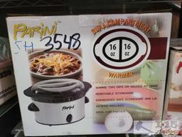 Food Processor. Dual Compartment Warmer.
