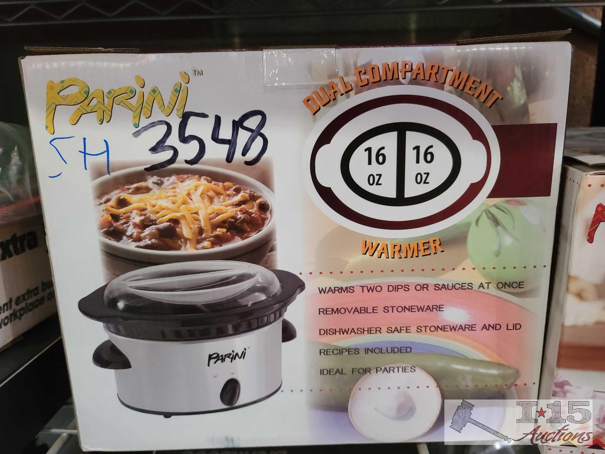 Food Processor. Dual Compartment Warmer.