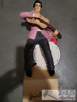 Elvis Statue and Italian Statue