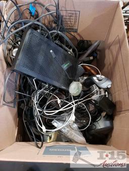 Internet Modems, Video Game Controllers, Miscellaneous Charging cables, DVD Players, and more