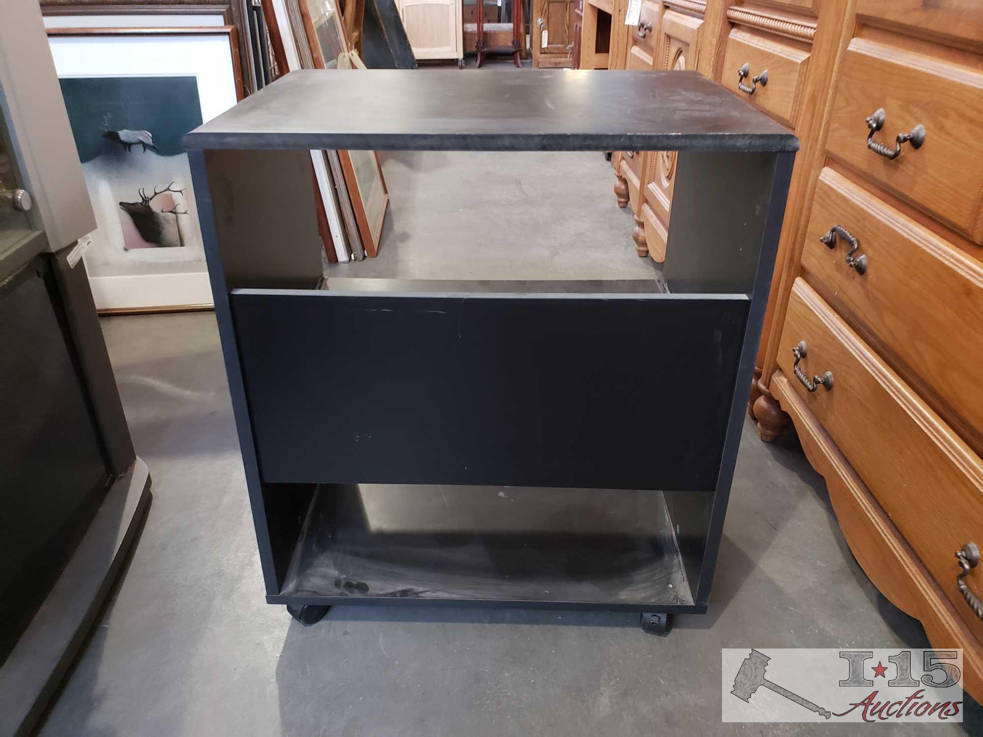 Entertainment Centers & Rolling Shelf