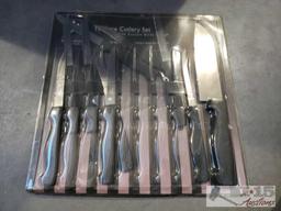 Coffee Pot, Knife Set, Steaming Pot, and More